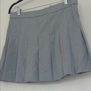 Uniqlo Soft Gray Pleated Mini Skirt